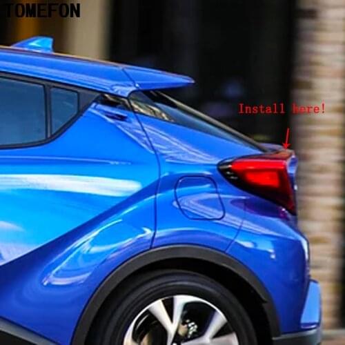 TOMEFON ABS For Toyota C-HR CHR 2016 2017 2018 Rear Bumper Protector Skid Plate Cover Tail Trunk Wing Auto Exterior Styling