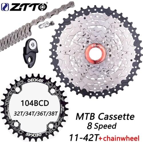 ZTTO 8 Speed Bicycle Cassette 11-42T Freewheel Steel 8speed Flywheel for Parts M310 Tx35 K7 X4 MTB Mountain Bike Bicycle Part