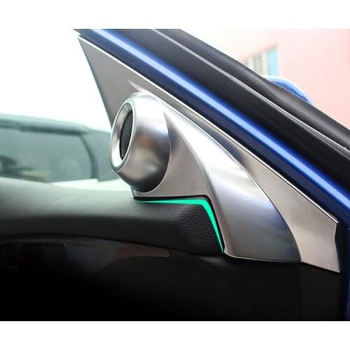 Interior Matte 2PCS Door Stereo Speaker Cover Trim For Honda Civic 10th Gen 4DR 2016 2017
