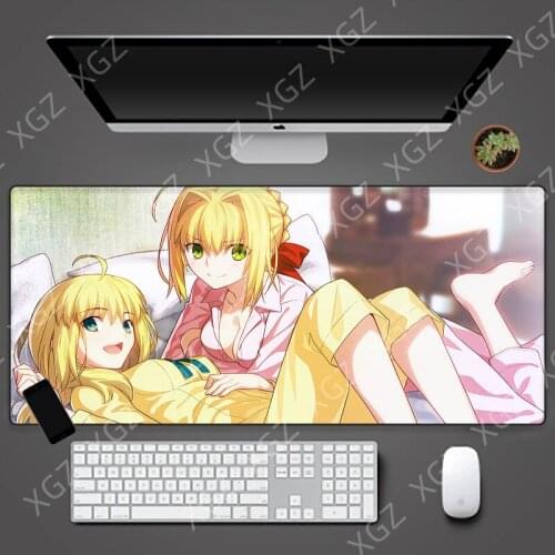 XGZ High Quality Rubber Anime Sexy Girl Big Breast Photo Mats Big with Sewn Edges Desk Pads Mice Gaming Mouse Pad 900x400mm