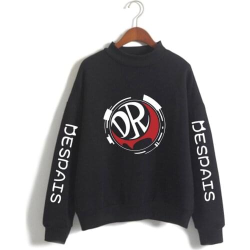 Women Turtleneck Long Sleeve Fleece Turtleneck Sweatshirt Monokuma Danganronpa Funny Hoodie Casual Tracksuit Girls Clothes