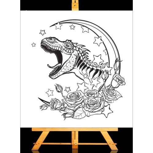 ZhuoAng Roaring Dinosaur Clear Stamps/Card Making Holiday decorations For scrapbooking Transparent stamps 13x13