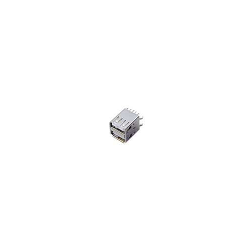 1000pcs/lot USB 2.0 Connector A type Female receptacle Dual port vertical straight 8pin 2 ports through hole white insulator