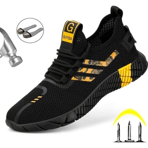 2021 Safety Work Shoes Boots For Men Anti-Smashing Safety Shoes Steel Toe Boot Men Construction Safety Boots Work Sneakers Light