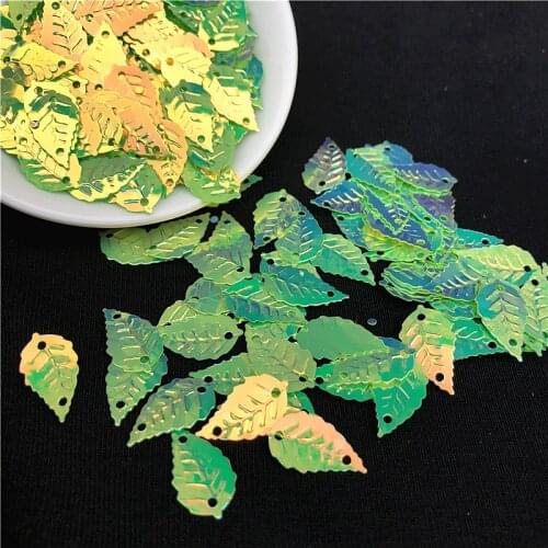 240Pcs/Pack Glittering Colors 9*16mm leaf shape Sequins with 2 holes &Paillettes Sewing sticker on Cloth, Garments Accessories