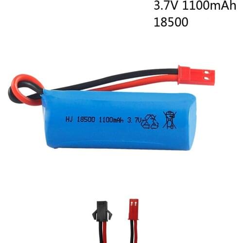 3.7V 1100mAh Lipo Battery 18500 For S900 FT008 Remote control helicopter/Boat 3.7V lipo battery SM/JSTPlug for RC toy