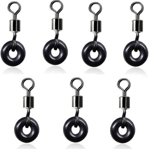 90pcs/set fishing connector ball bearing swivel solid rings quick fast link Fishing tackle Hooks solid ring fishing Accessories