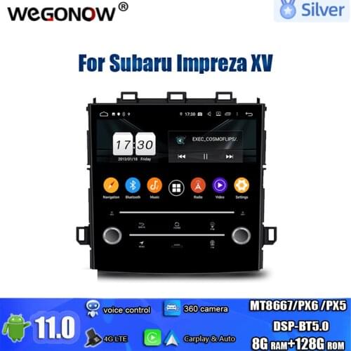 DSP IPS Android 10.0 4GB RAM 64GB ROM 8 Core Car DVD Player navi GPS Map RDS Radio wifi LTE Bluetooth 5.0 For Subaru Impreza XV