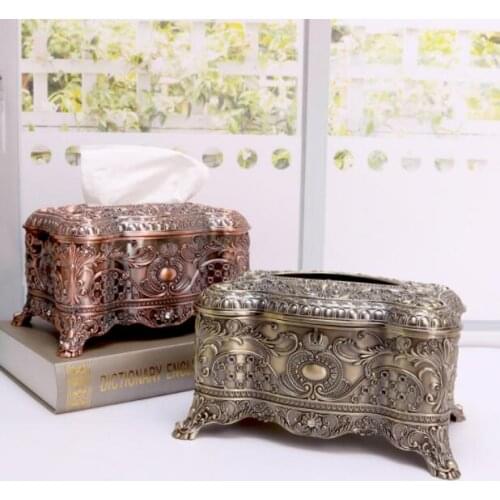 Europe luxurious paper napkin holder metal napkin case holder paper towel decorative tissue box coverswithstone island ZJH077
