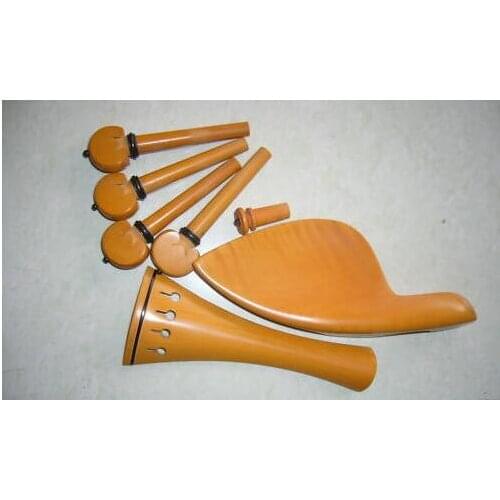Violin Fittings 2 Sets boxwood,pegs,tailpiece,chinrests