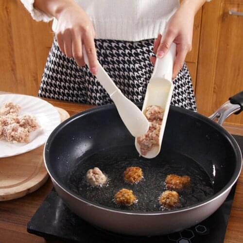 Fish Ball Burger Mold Diy Making Machine Cooking Tool Plastic Meatball Maker Portable Convenient 1 Set Kitchen Gadgets