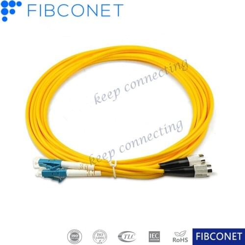 Customized Length LC Upc to FC Upc Duplex Single Mode Fiber Optic Cable Patch Cord