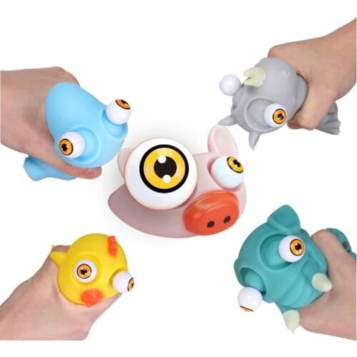 Cool Squishy Cute Eye-catching Doll Pop Out Toys Squishy Antistress Animal Sticky Stress Relief Funny Halloween Tricky Toys Gift