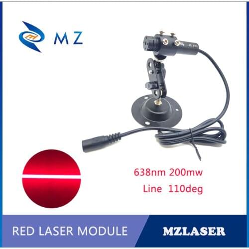 Line laser module 638nm 50mw, 100mw, 200mw high brightness line laser diode module, linear positioning laser