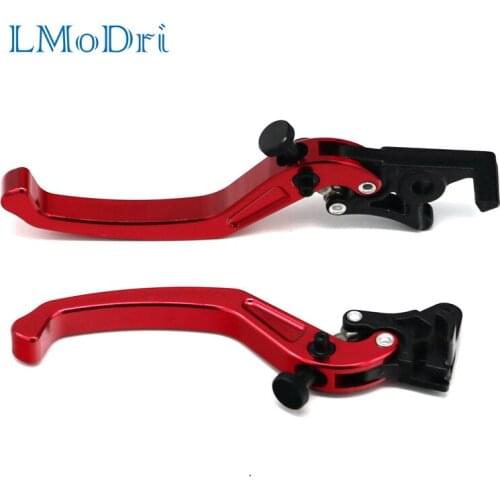 LMoDri New Motorcycle Brake Lever Scooter Moped Accessories For GY6 Refit Adjustable CNC Disc/Drum Hand Brake-horns 2 pcs/pair