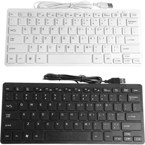 Mini Slim Multimedia USB Wired External Keyboard For Notebook Laptop PC Computer