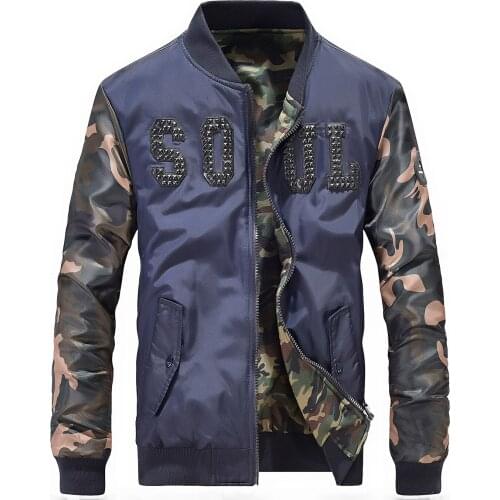 Cotton-padded Clothes Male Camouflage Split Joint Thickening Keep Warm Loose Coat Men Clothing Autumn Mens Jacket Windbreakers