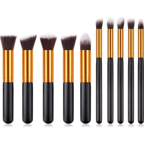 GUJHUI 10 Pcs/lot Makeup Brushes Set pincel maquiagem Cosmetics maquillaje Makeup Tool Powder Eyeshadow Cosmetic Set