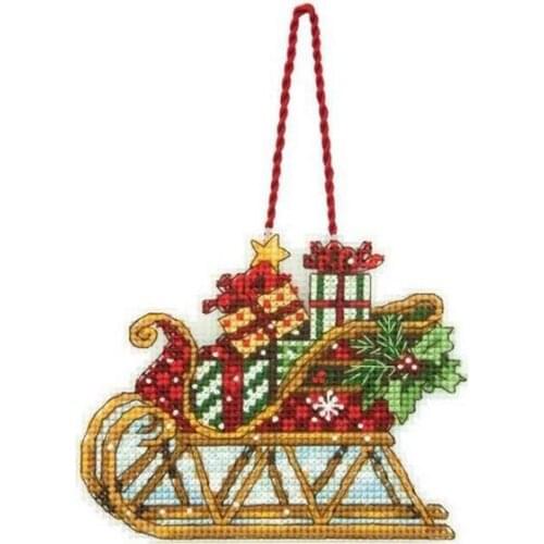 Cross stitch Kits Top Quality popular counted cross stitch kit sleigh ornament christmas ornaments DIM 08914
