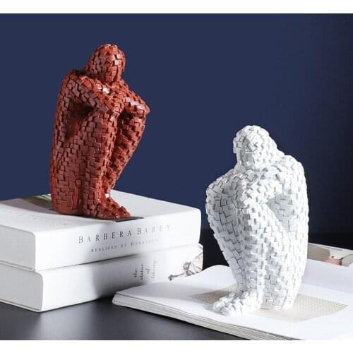 New Chinese mosaic figure model sculpture resin crafts decoration living room home sculpture home desktop products