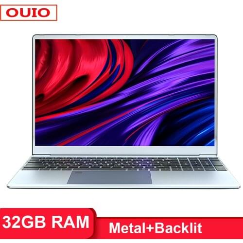 2021 New 15.6 inch Laptop 32G/16G/8G DDR4 RAM 256G 512G 1TB M.2 SSD Metal Ultrabook With Backlit Win 10 Gaming Laptops Computer