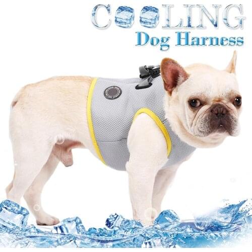 Summer Dog Cooling Vest Breathable Heatstroke Pet Dog Cooling Clothes Pet Mesh Reflective Vest Harnesses Quick Release Hot