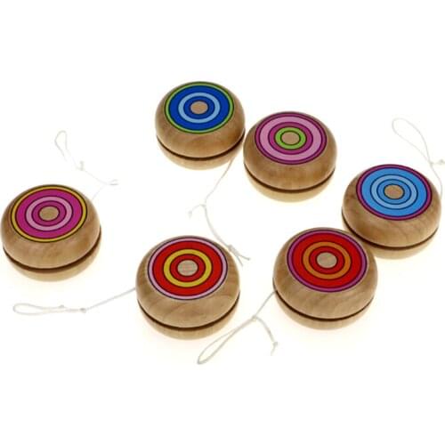 Wholesale wooden YOYO yo yo kids classic toys xmas gifts party favors kindergarten school carnival loot bag filler