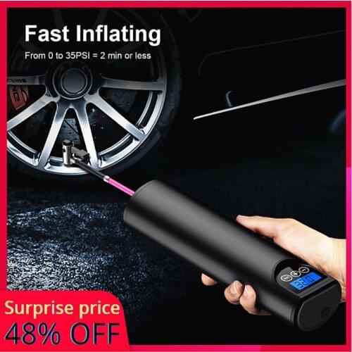 12V 150PSI Rechargeable Air Pump Wireless Compressor Digital Tyre Pump Motorcycle Bicycle Air Compressor for Car Bicycle Tires