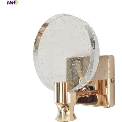 Luxury Crystal LED Wall Light Fixture Modern Golden/Silver Sconce For Bedroom Living Room Decoration Wall Lamp Lampara Pared