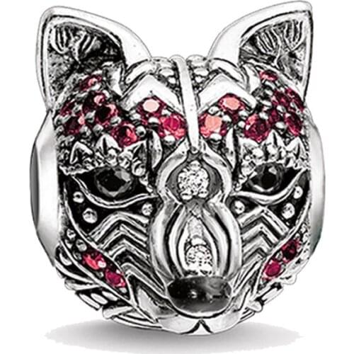 Rose & Red Color Fox Karma Bead with Zirconia, Most Fashion DIY Beads for Jewelry Making Fit Bracelet Necklaces for Women Men