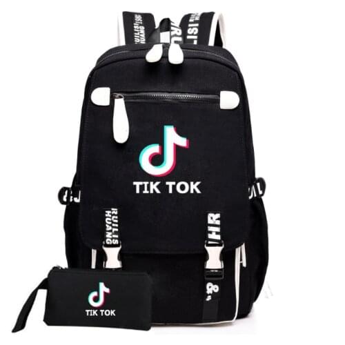 TIK TOK USB Charge Backpack Casual School Bag For Teenager Boys Girls Childrens Schoolbags Laptop Mochilas