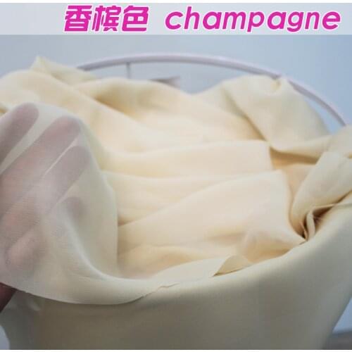 Champagne Chiffon Fabric Sheer Bridal Wedding Dress Lining Fabric Skirt 60" Wide 5 Yards Per lot Free Shipping