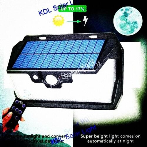 55 LED 900lm Solar Light remote control radar smart IP65 indoor waterproof IP6 camp street wall lamp yard garage pa
