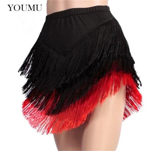Ladies Latin Skirt Tassel Tango Rumba Dance High Street Costume Fringe Ballroom Salsa Show Party Sexy MIni Skirts 904-362