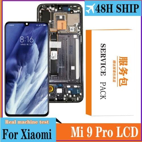 AMOLED Screen with Frame for Xiaomi MI 9 Pro Amoled LCD Display Screen Touch Screen Digitizer for MI9 Pro Display