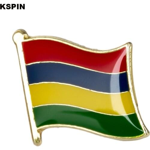 Mauritius National Flag Badges Metal Pin for Clothes Rozet Makara Replica Coins KS-0119