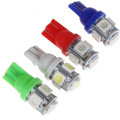 1 Piece T10 W5W 5-SMD 5050 Car LED Lights 194 168 2825 Wedge Lights Source Replacement Bulbs Interior Lamps for Car / Motor