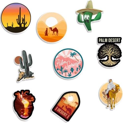 30pcs Acrylic Desert Pattern Printed Planar Resins DIY Craft For Home Decoration Accessories Custom