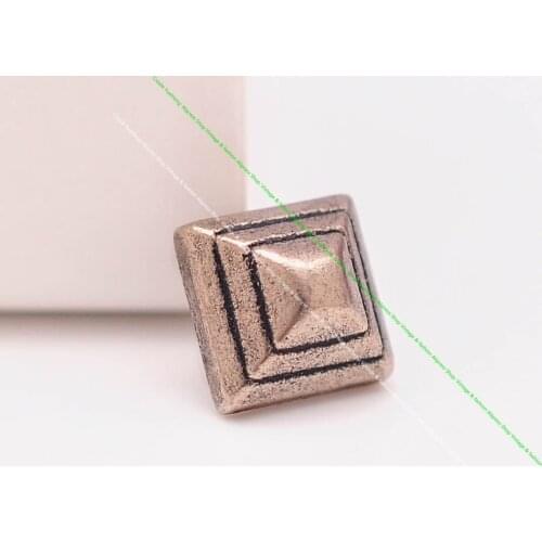 50PC 8*8mm Antique Silver Plated Square Spike Cone fastener Rivet Stud Leathercraft Belt Shoe Bag Accessories Hardware Rivetback