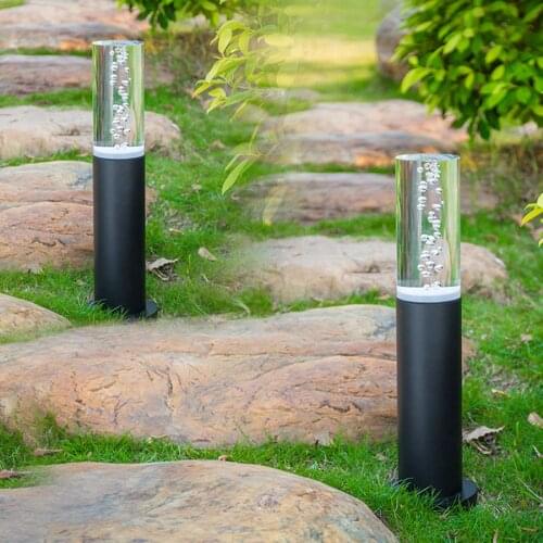 7W LED Acrylic Outdoor Pillar Lights Garden Patio Courtyard Landscape Pathway Lawn Lamp Aluminum Creative Bubbles Bollard Lamp