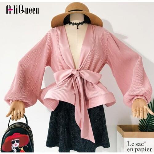 Женские рубашки с рюшами AliQueen China At AliExpress