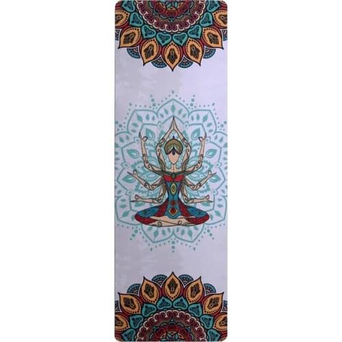 Athenaegis 183cm*61cm*5mm Natural Rubber Absorb Sweat Non-Slip Comfortable Fabric Exercise Mat Fitness Mat Yoga Mat