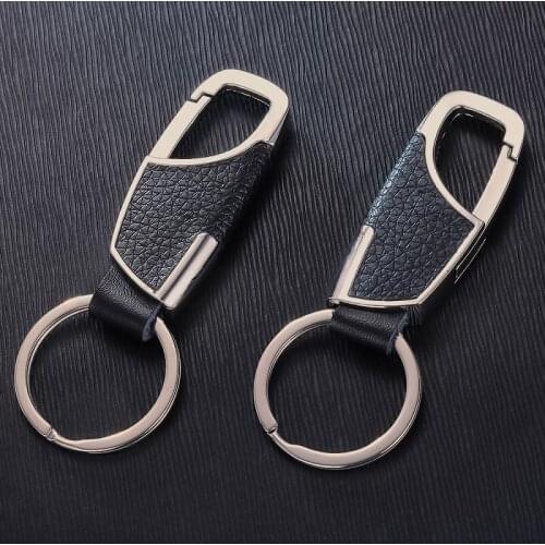 Car keychain key ring buckle metal leather mens Car accessories key chain for pendant household key ring motorcycle key ring