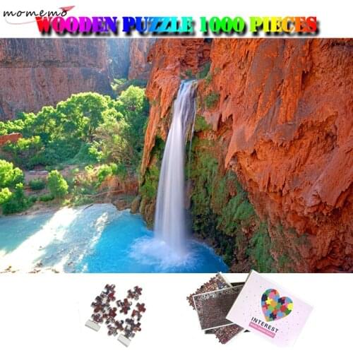 MOMEMO Havasupai Falls Jiagsaw Puzzle Wooden 1000 Pieces Beautiful Natural Landscape Puzzle Customized Interesting Puzzle Toys
