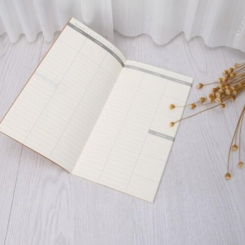 Kraft Cover Weekly Planner Diary Journal Memo Notebook Note Pad School Office