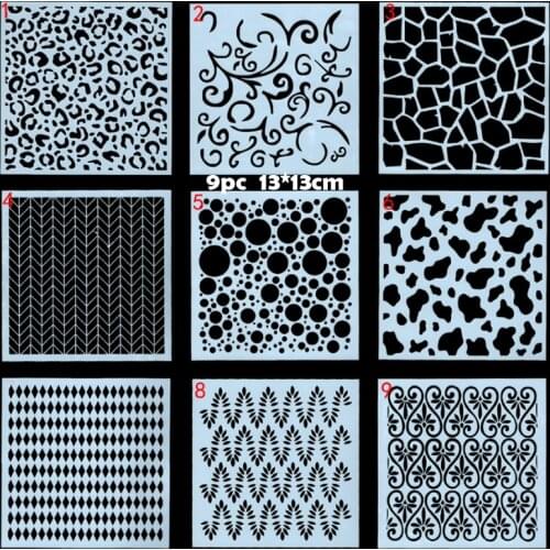 Geometric Pattern Template Drawing Craft Stencils DIY Painting Tools Photo Album Scrapbooking Coloring Embossing Stencils