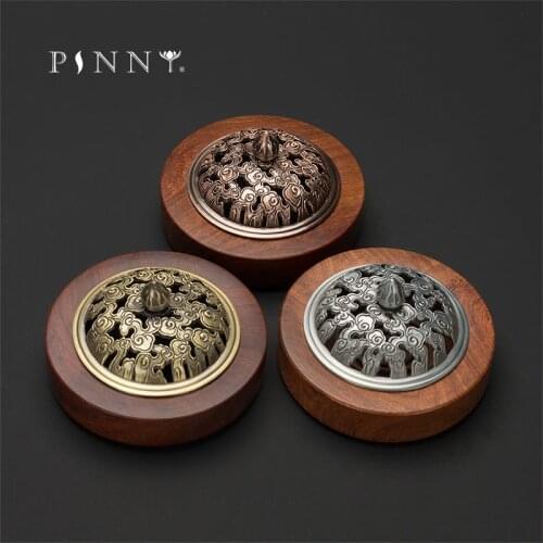PINNY Wooden Coil Incense Burners 2 And 4 Hours Spiral Incense Censer Vietnamese Rosewood Crafts Sandalwood Incense Base