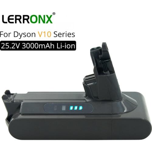 SV12 Replacement Battery 25.2V 3.0Ah Lithium Rechargeable Battery for Dyson Vacuum Cleaner V10 Fluffy V10 Absolute V10 Series