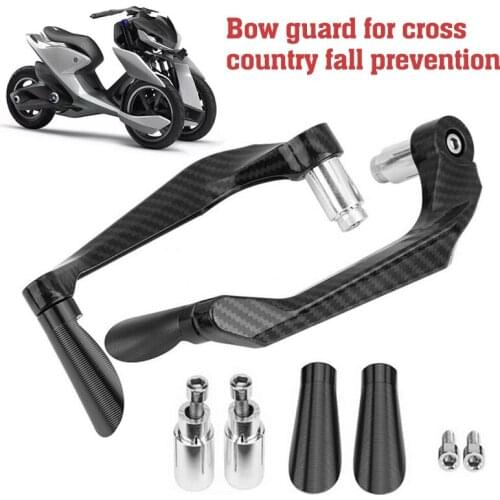 Mayitr 2pcs 22mm Carbon Fiber CNC Motorcycle Brake Kit Left & Right Motorbike Clutch Lever Protector Hand Guard for Honda Suzuki