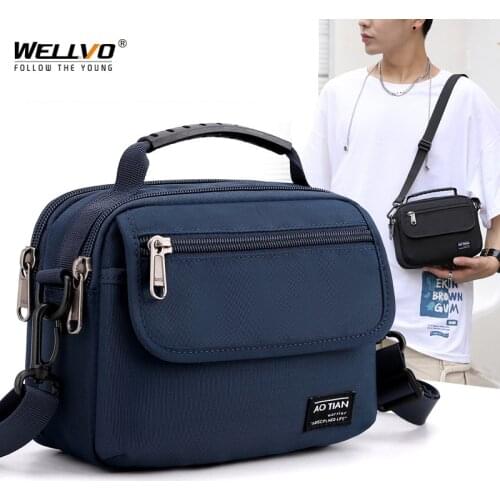 2021 Multifunction Men Crossbody Bag Handbag Shoulder Bags Water Resistant Male Business Casual Travel Messenger Sling Bag X166C